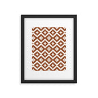 woven aztec geometric - ginger orange Framed Art Print Gallery Image 6