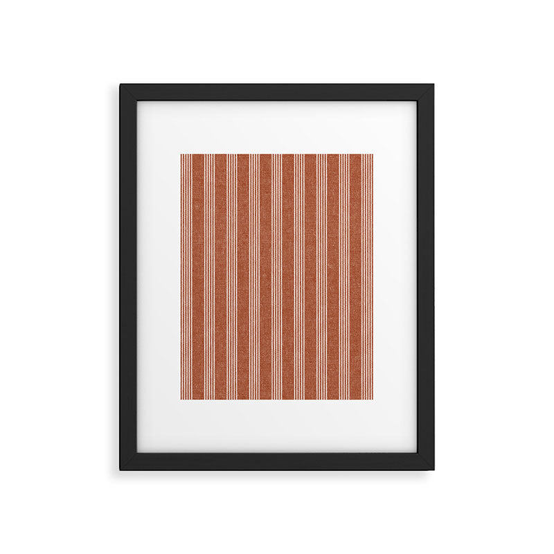 wynwood vertical stripes - ginger Framed Art Print Gallery Image 6