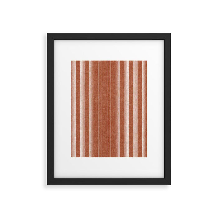 wynwood vertical stripes - ginger Framed Art Print Gallery Image 1