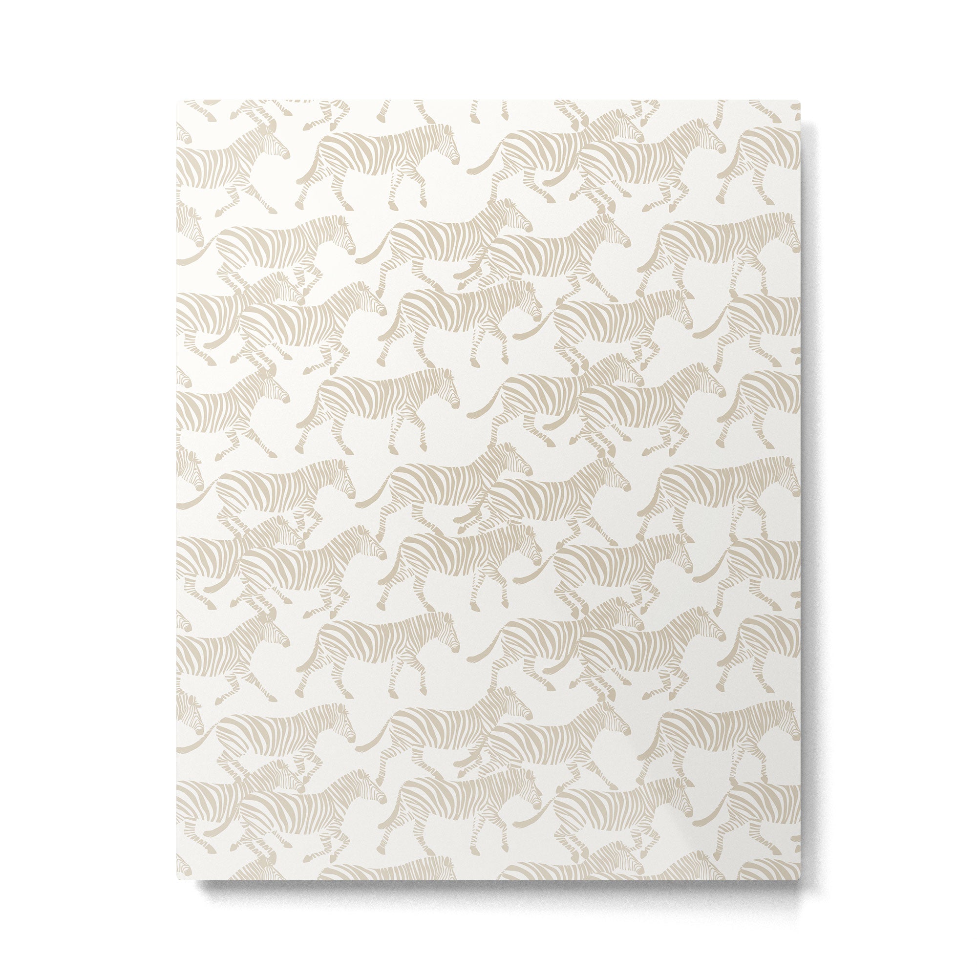 Zebras in tan Metal Print Gallery Image 6