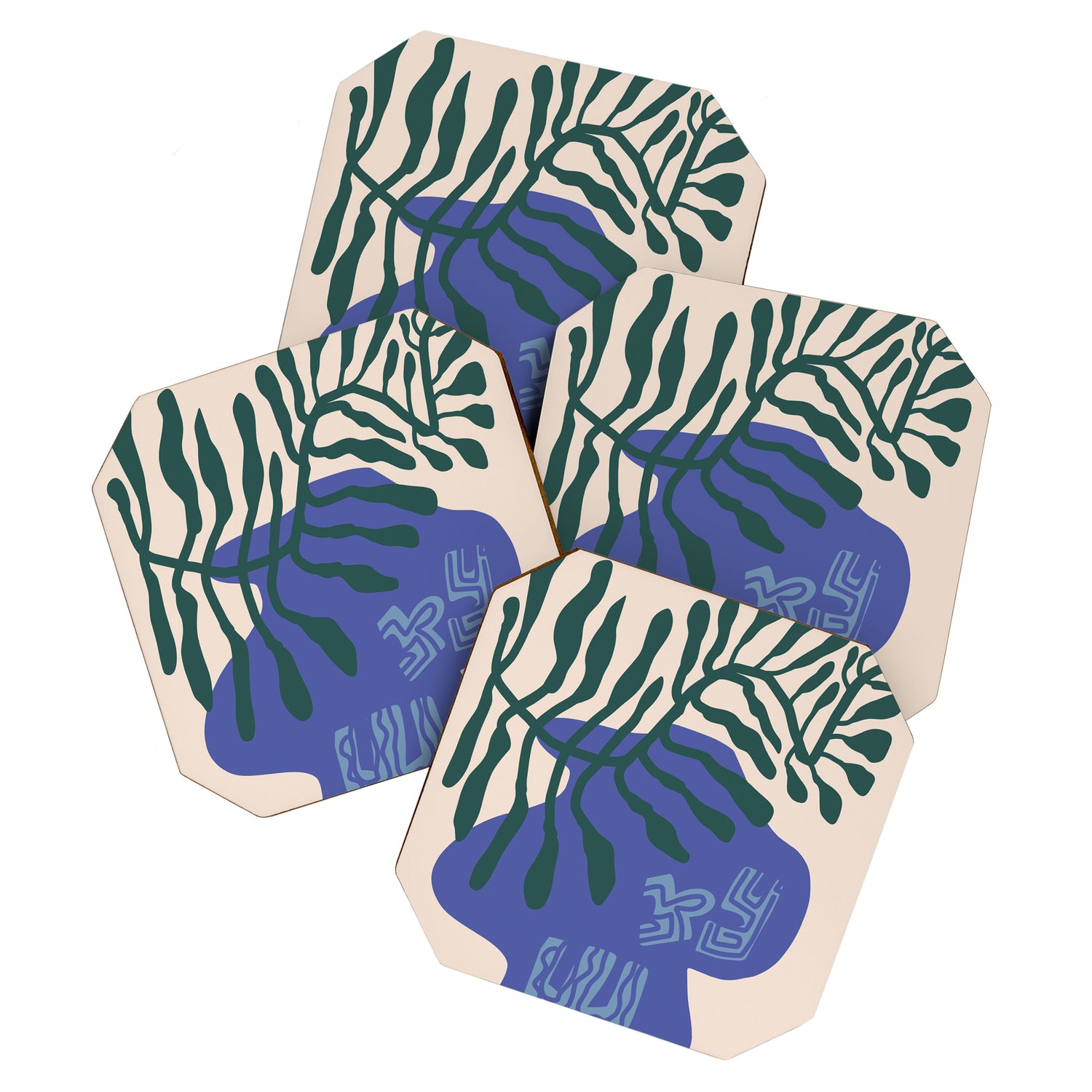 Greek vase with fern Coaster Gallery Image 1