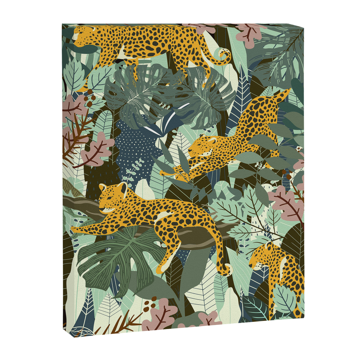 Leopard jungle print Canvas Print Gallery Image 6