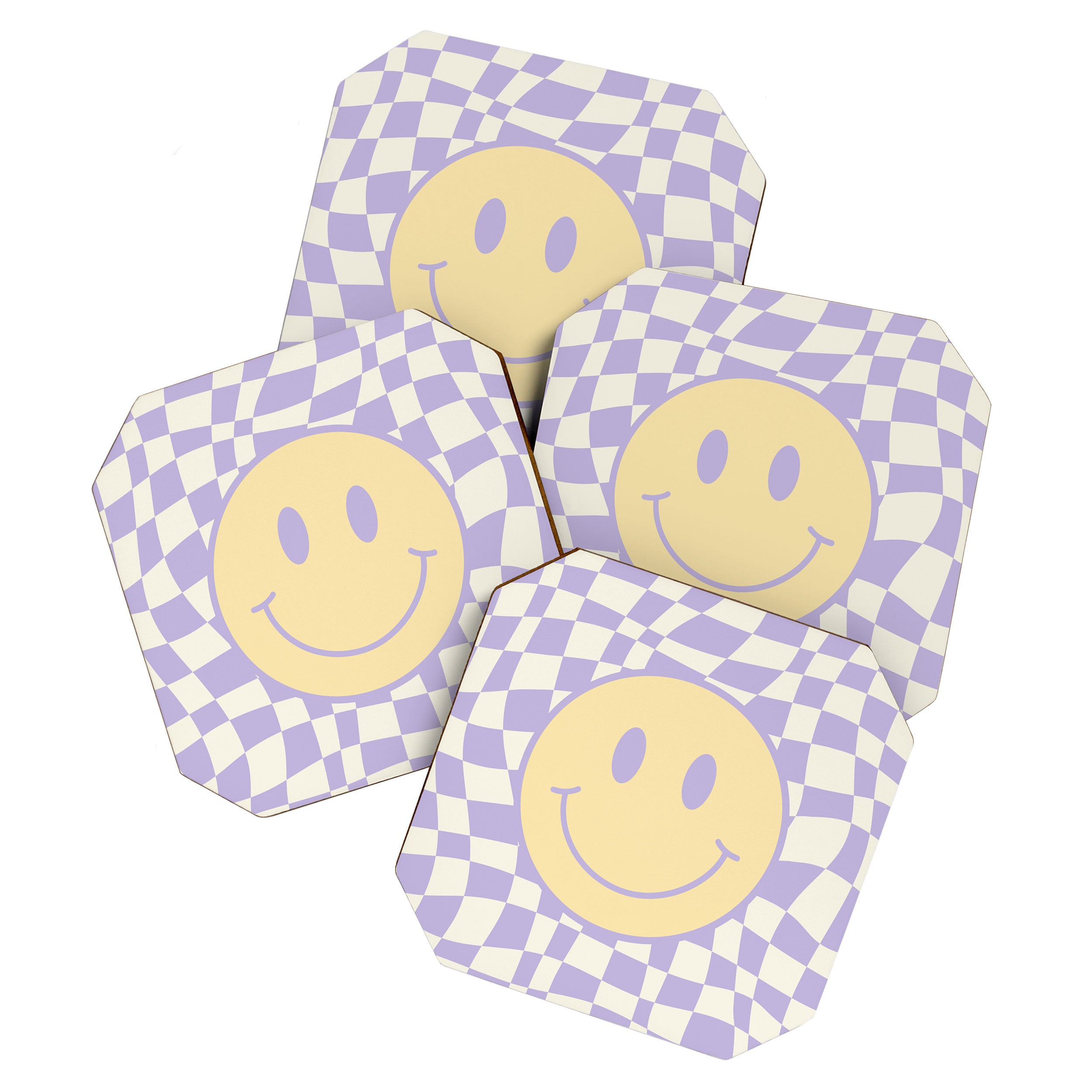 Smiley wavy checked Coaster Gallery Image 1