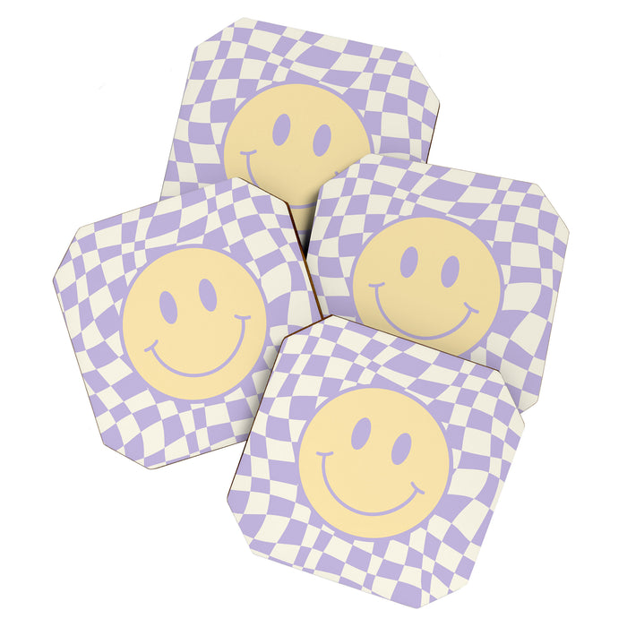 Smiley wavy checked Coaster Gallery Image 1