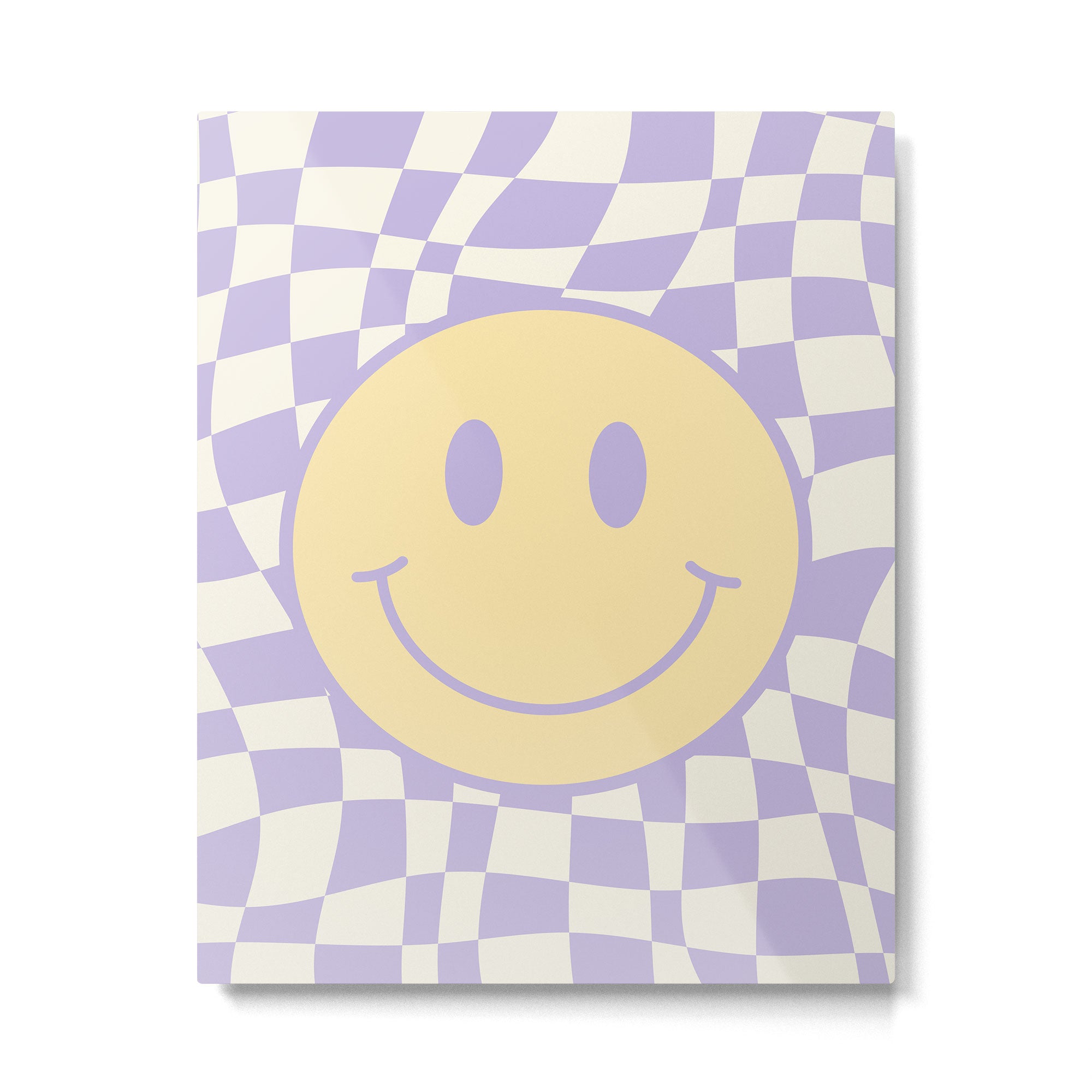 Smiley wavy checked Metal Print Gallery Image 6