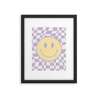 Smiley wavy checked Framed Art Print Gallery Image 6