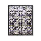 Square leaf pattern in blue Framed Canvas Print Gallery Image 8