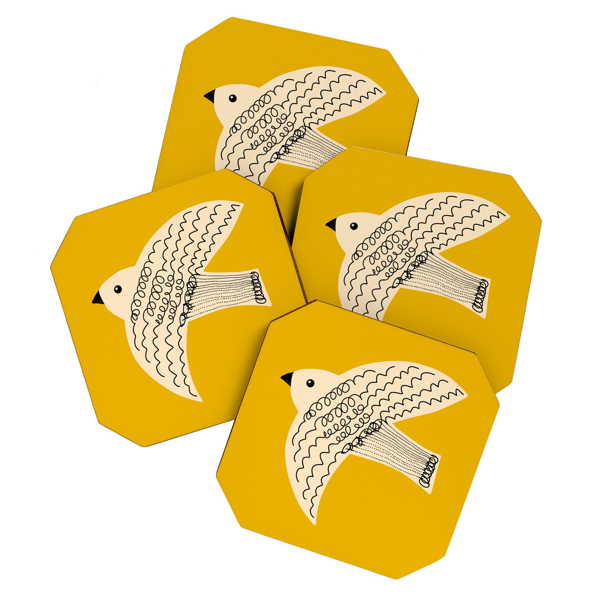 Yellow starling Coaster Gallery Image 1