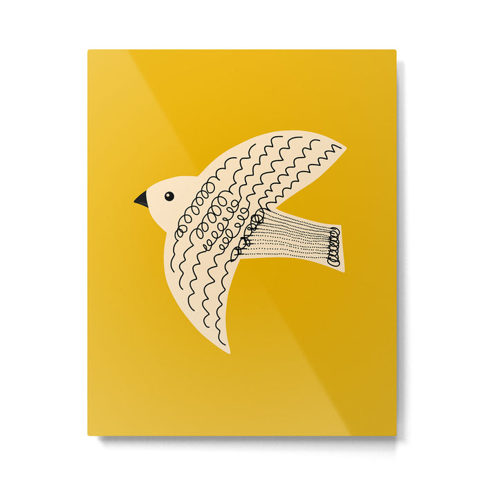 Yellow starling Metal Print Gallery Image 1