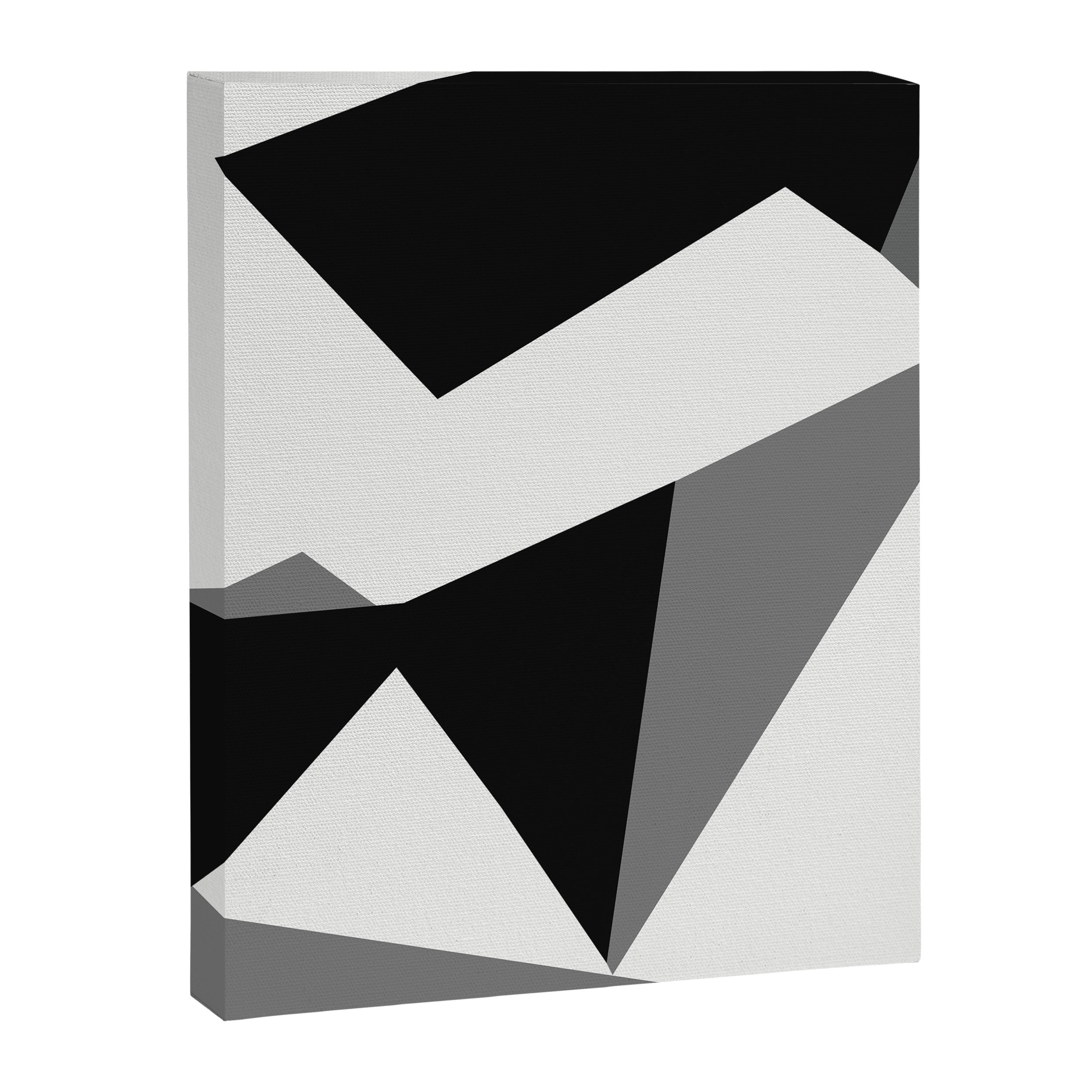 Abstract Black And White Painting 02 Canvas Print Gallery Image 6