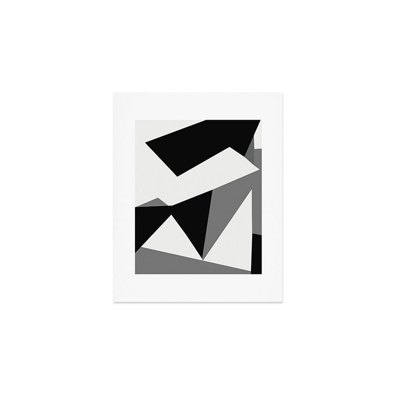 Abstract Black And White Painting 02 Art Print Gallery Image 1