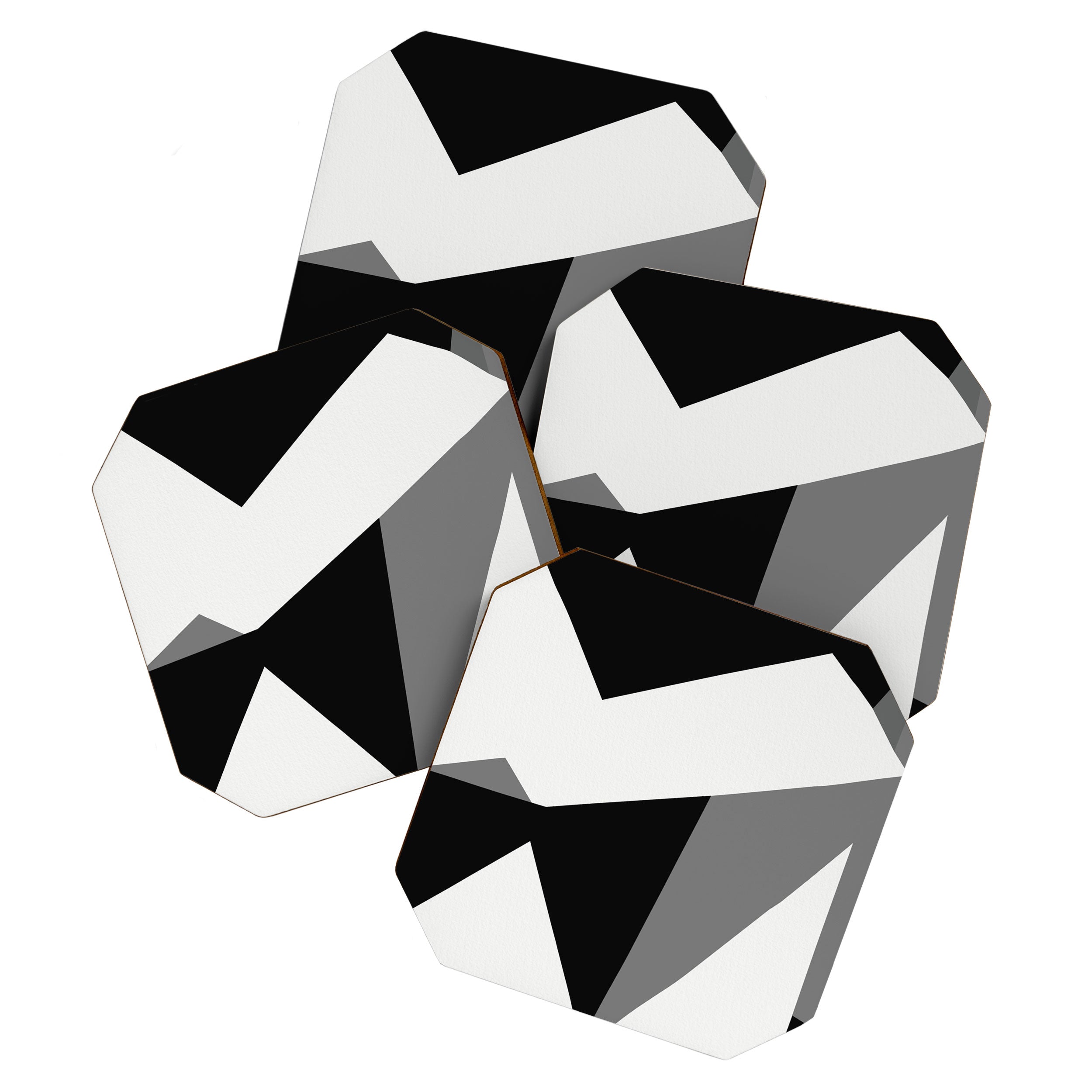 Abstract Black And White Painting 02 Coaster Gallery Image 1