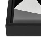 Abstract Black And White Painting 02 Framed Canvas Print Gallery Image 3