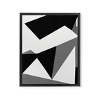 Abstract Black And White Painting 02 Framed Canvas Print Gallery Image 6