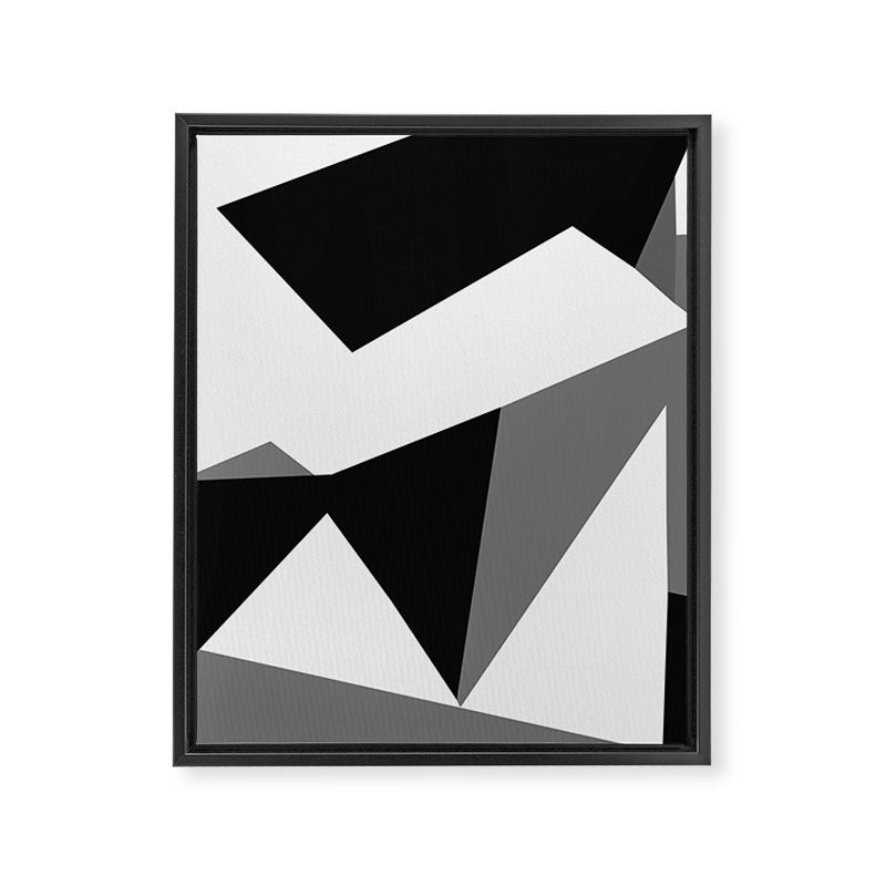 Abstract Black And White Painting 02 Framed Canvas Print Gallery Image 6