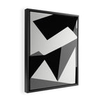 Abstract Black And White Painting 02 Framed Canvas Print Gallery Image 2