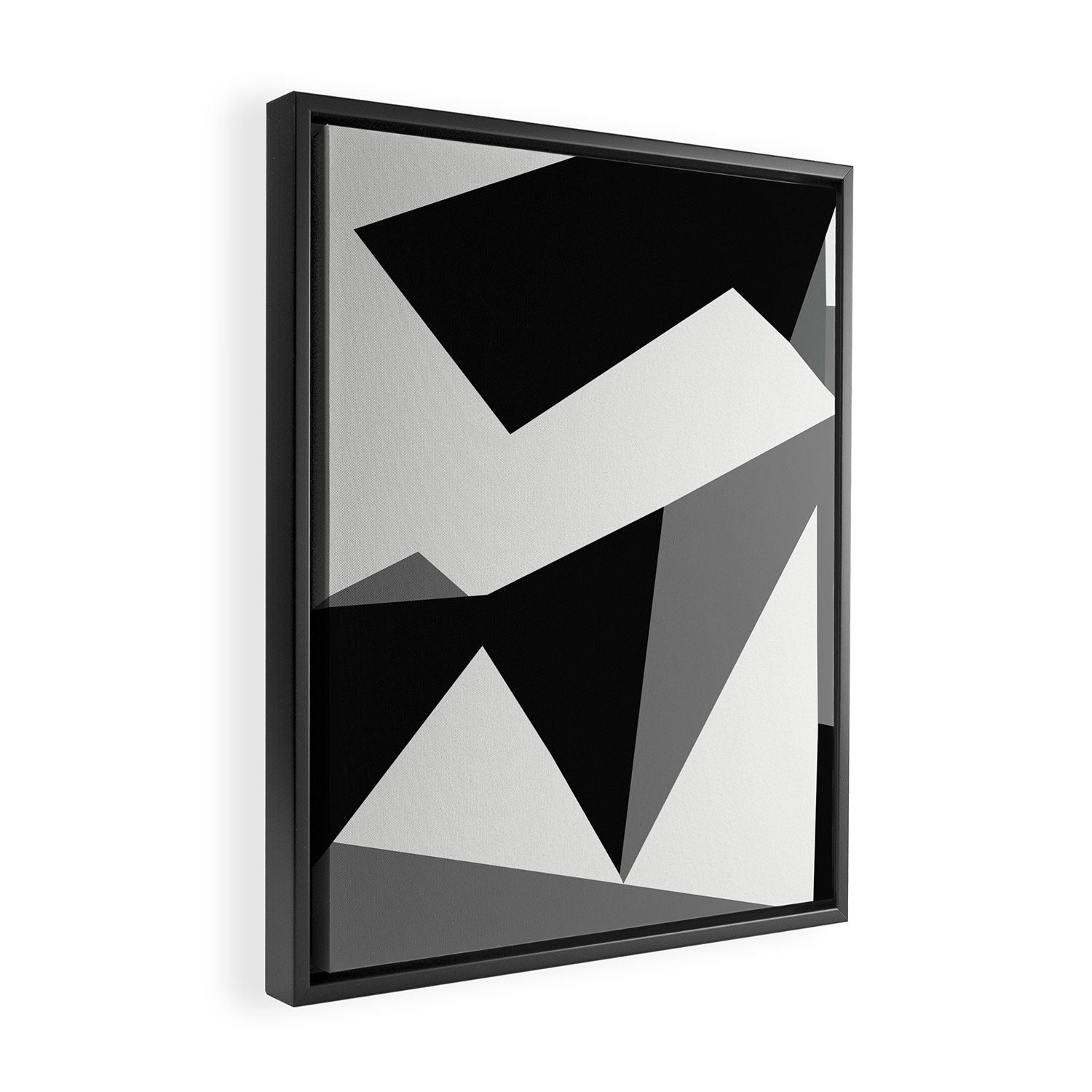 Abstract Black And White Painting 02 Framed Canvas Print Gallery Image 2