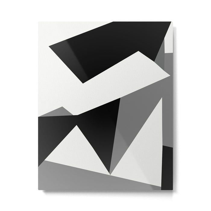 Abstract Black And White Painting 02 Metal Print Gallery Image 1