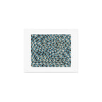 Abstract checked blue and black Art Print Gallery Image 1