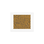 Abstract checked in golden ochre Art Print Gallery Image 1