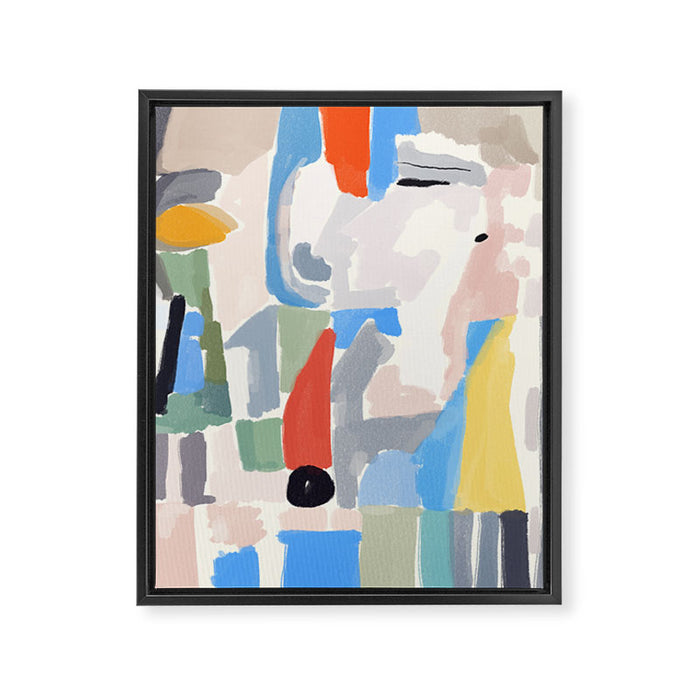 Abstract color pieces Framed Canvas Print Gallery Image 1