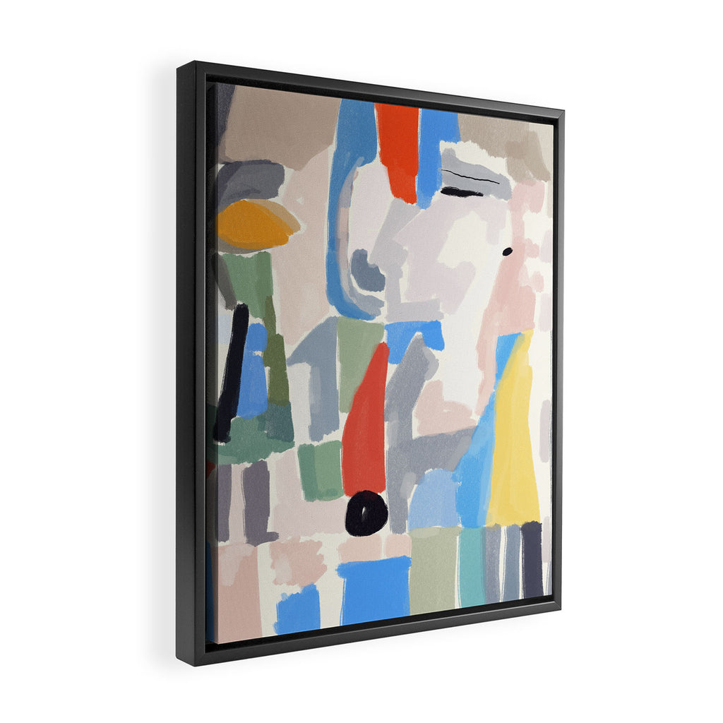 Abstract color pieces Framed Canvas Print Gallery Image 2