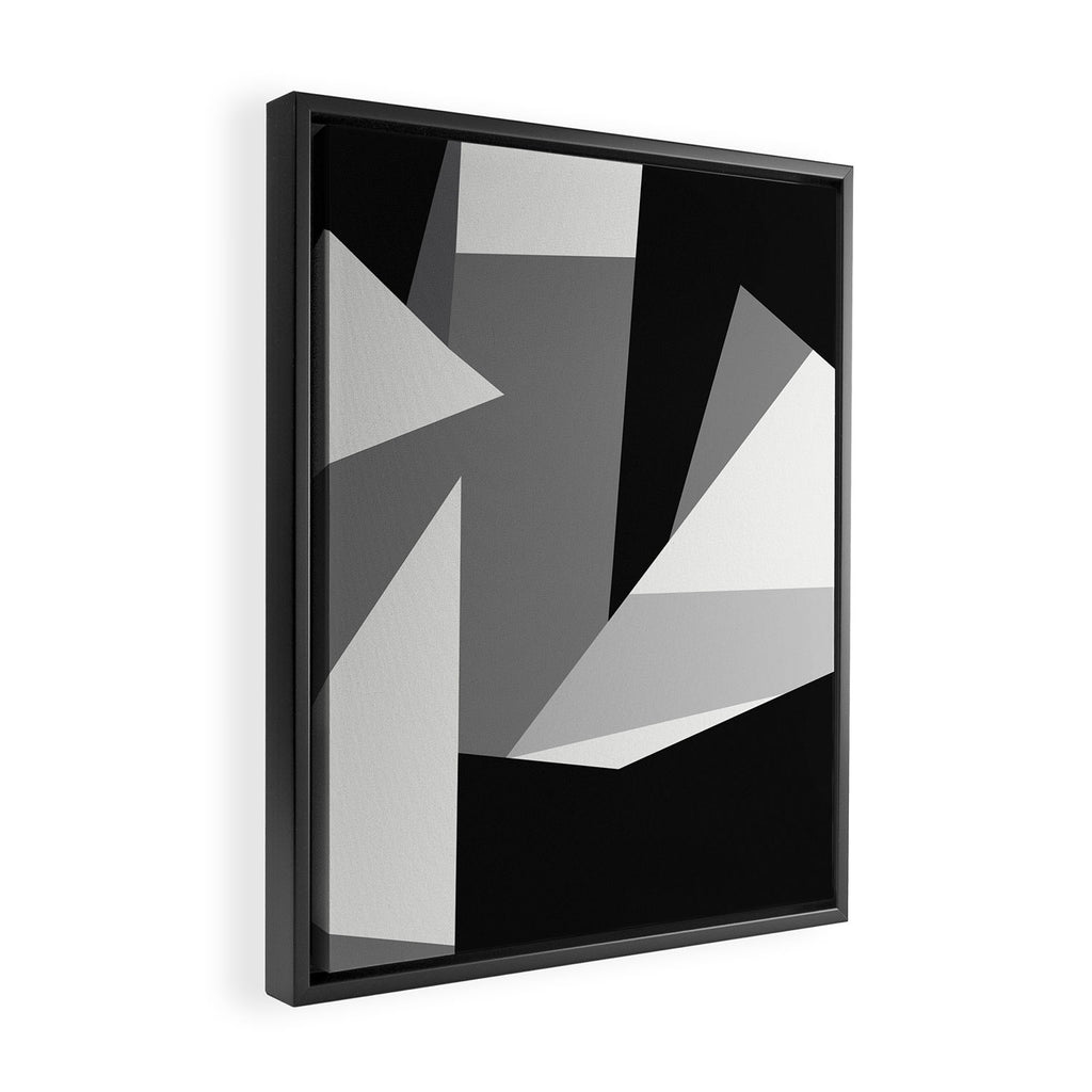 Abstract Geometric Shapes 1 Framed Canvas Print Gallery Image 2