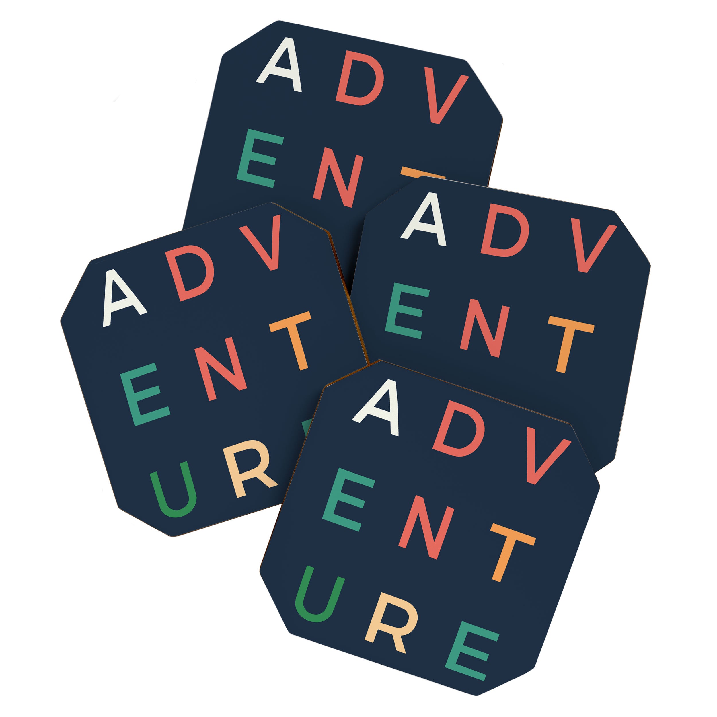 Adventure typography Coaster Gallery Image 1