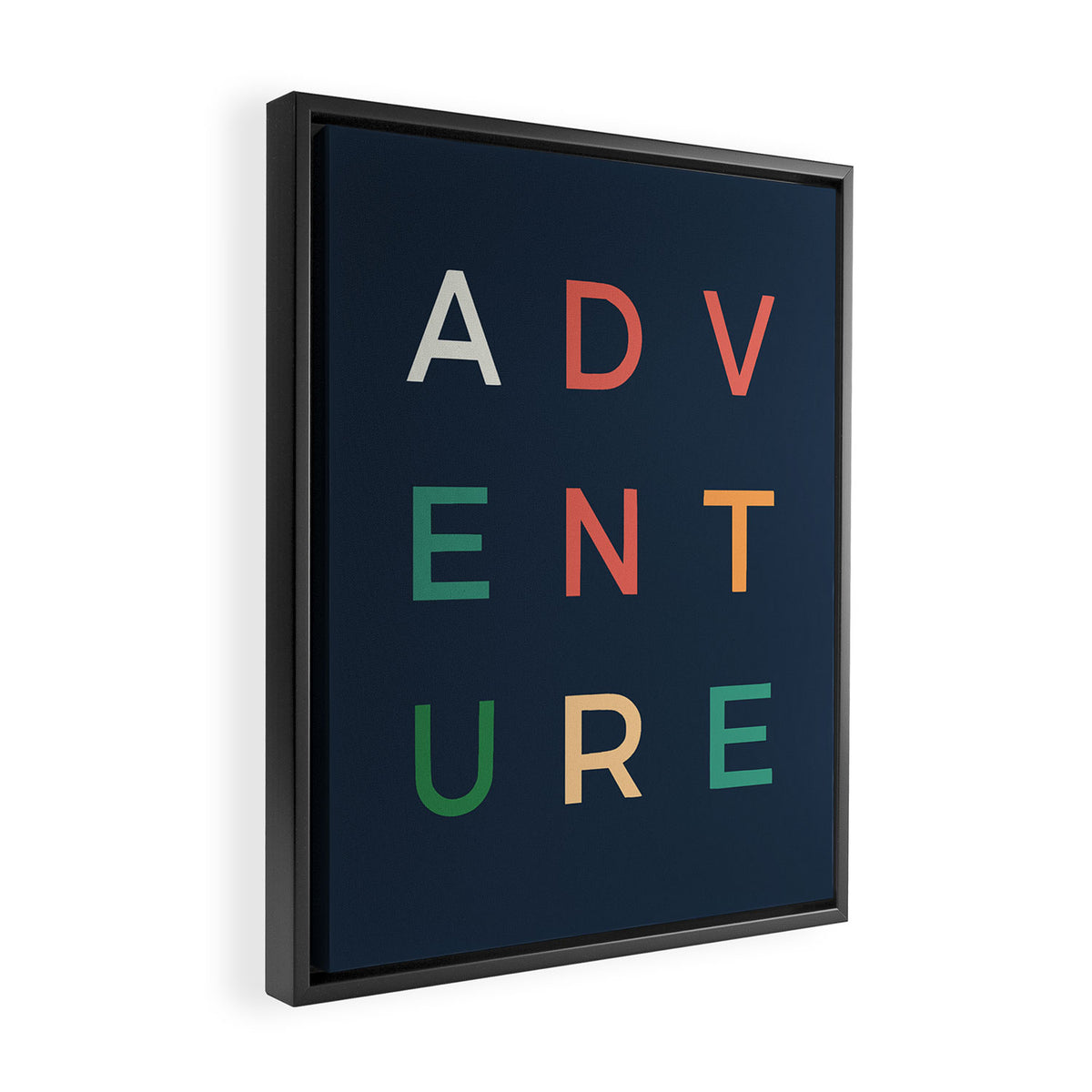 Adventure typography Framed Canvas Print Gallery Image 2