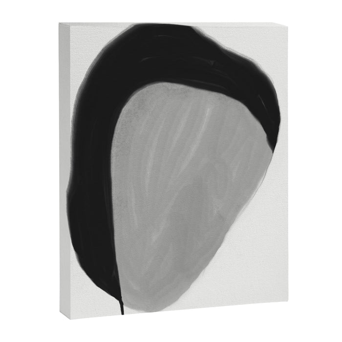 Black and gray abstract shape Canvas Print Gallery Image 1