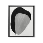 Black and gray abstract shape Framed Canvas Print Gallery Image 6