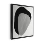 Black and gray abstract shape Framed Canvas Print Gallery Image 2