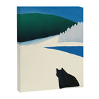 Black cat wandering Canvas Print Gallery Image 6