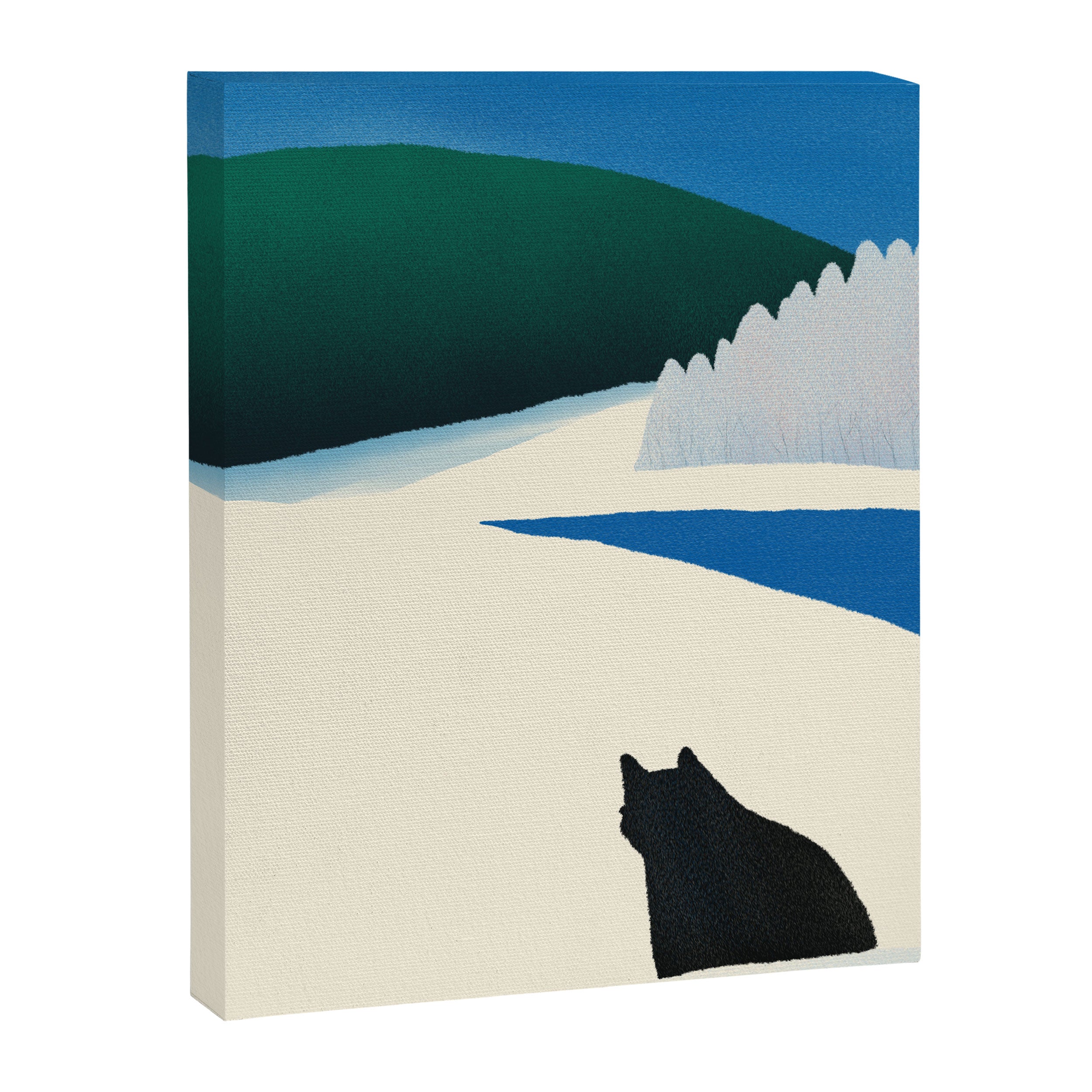 Black cat wandering Canvas Print Gallery Image 6