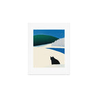 Black cat wandering Art Print Gallery Image 1