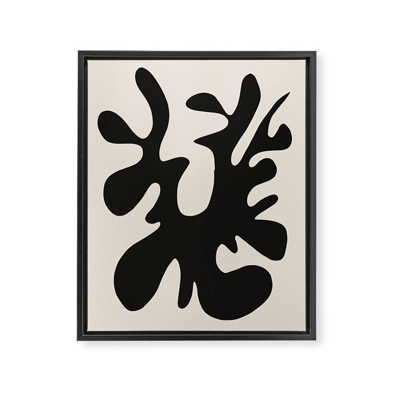 Black coral cut out Framed Canvas Print Gallery Image 6