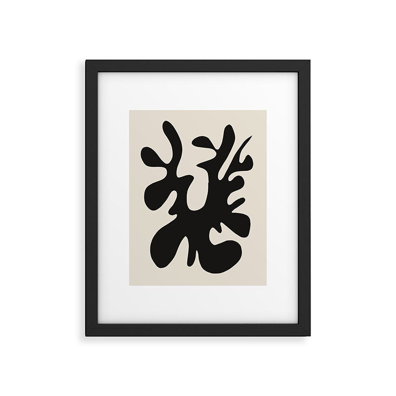 Black coral cut out Framed Art Print Gallery Image 5