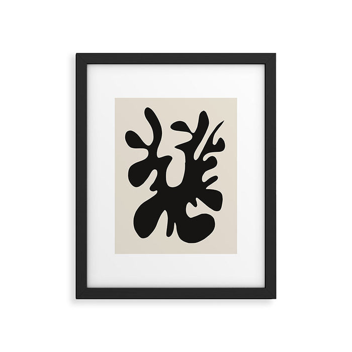 Black coral cut out Framed Art Print Gallery Image 1