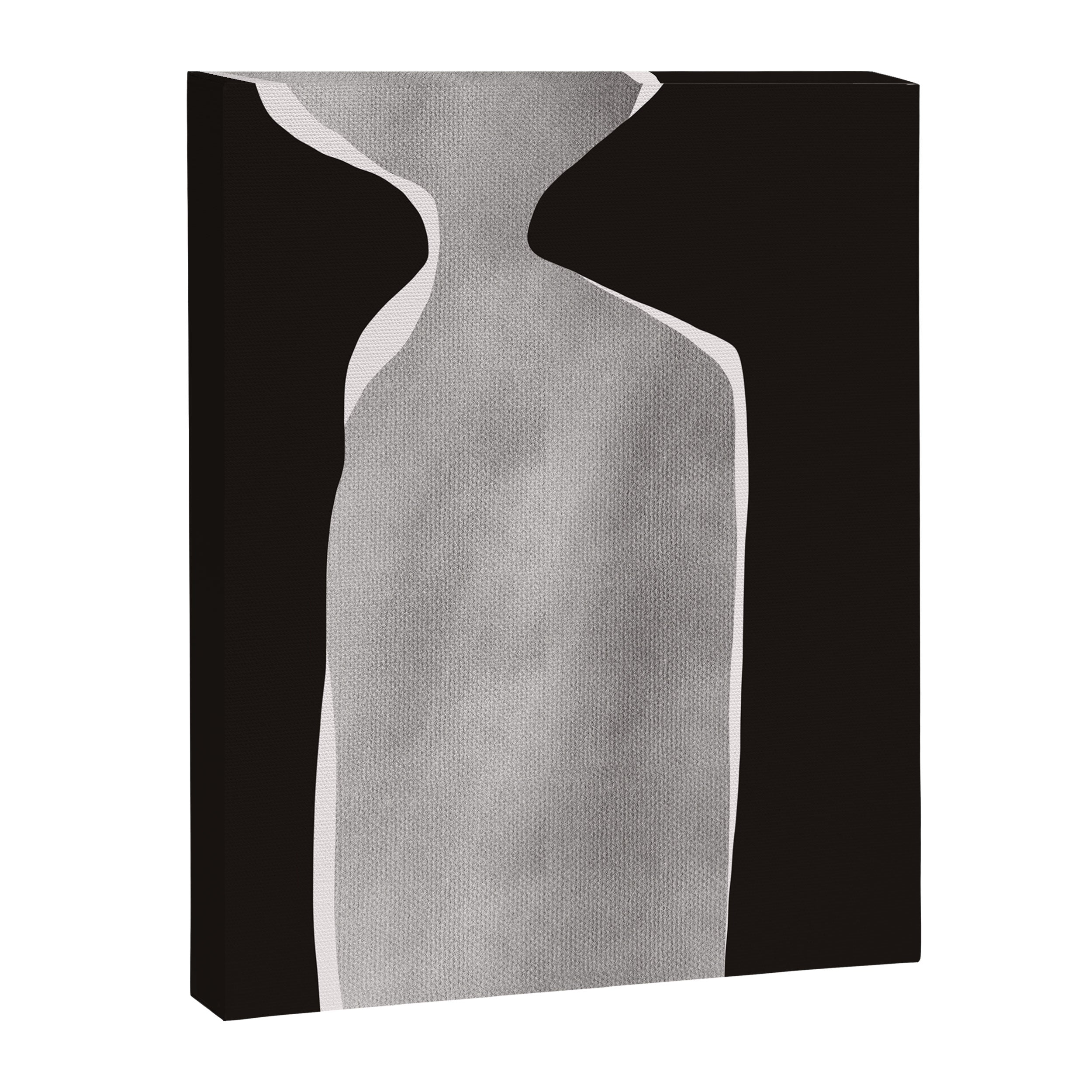 Black modern minimalist abstract 17 Canvas Print Gallery Image 6