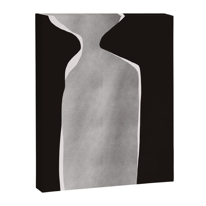 Black modern minimalist abstract 17 Canvas Print Gallery Image 1