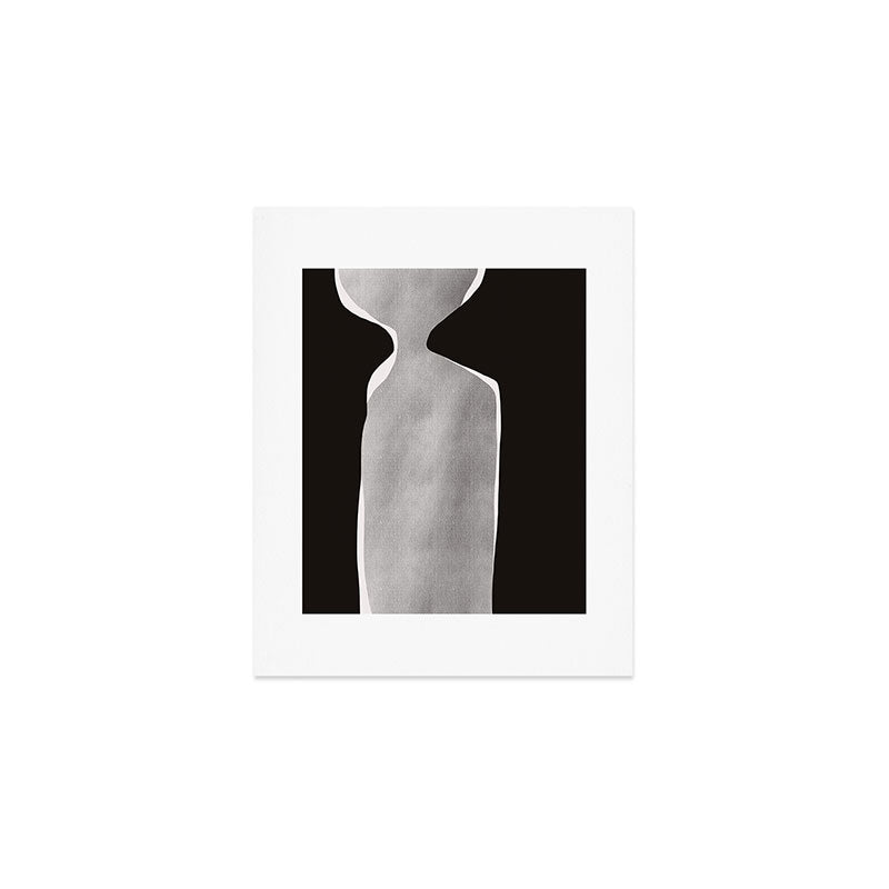 Black modern minimalist abstract 17 Art Print Gallery Image 1