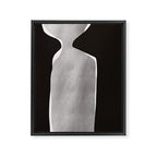 Black modern minimalist abstract 17 Framed Canvas Print Gallery Image 6