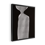 Black modern minimalist abstract 17 Framed Canvas Print Gallery Image 2