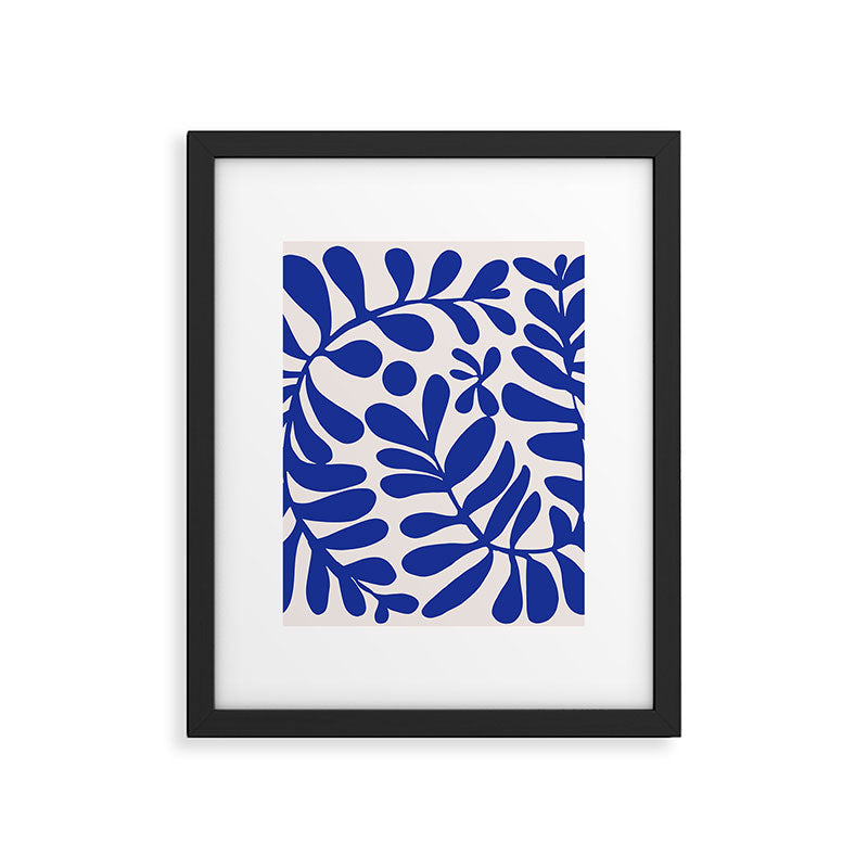 Blue foliage Framed Art Print Gallery Image 6