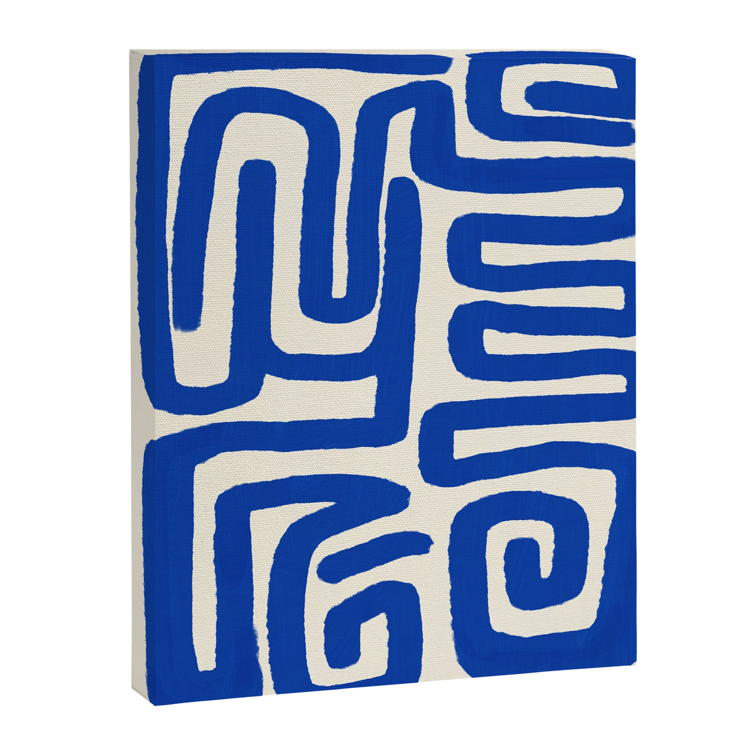 Blue line art 03 Canvas Print Gallery Image 6