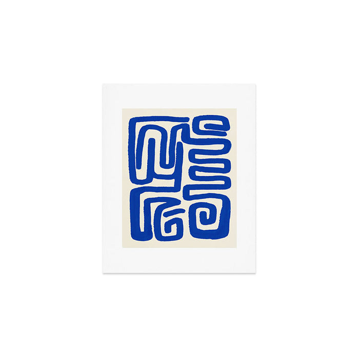 Blue line art 03 Art Print Gallery Image 1