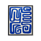 Blue line art 03 Framed Canvas Print Gallery Image 6
