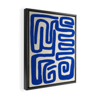 Blue line art 03 Framed Canvas Print Gallery Image 2