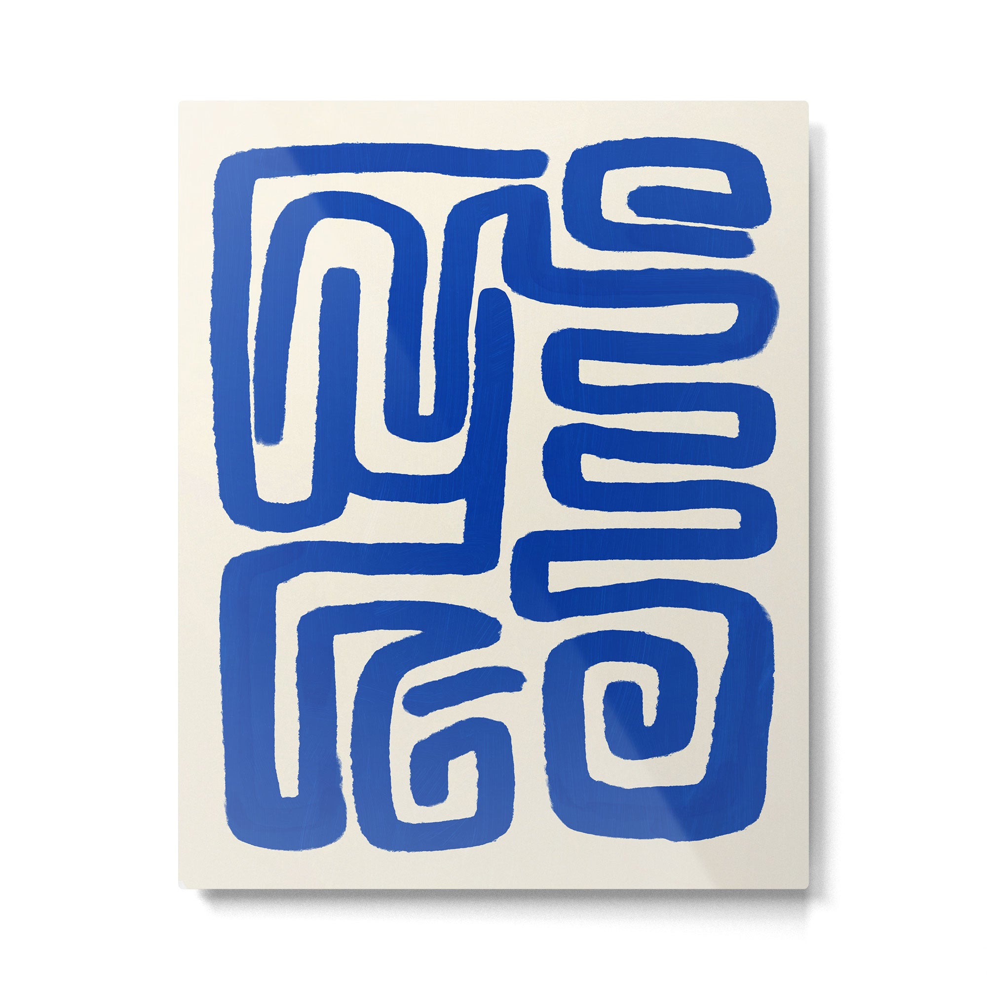 Blue line art 03 Metal Print Gallery Image 4