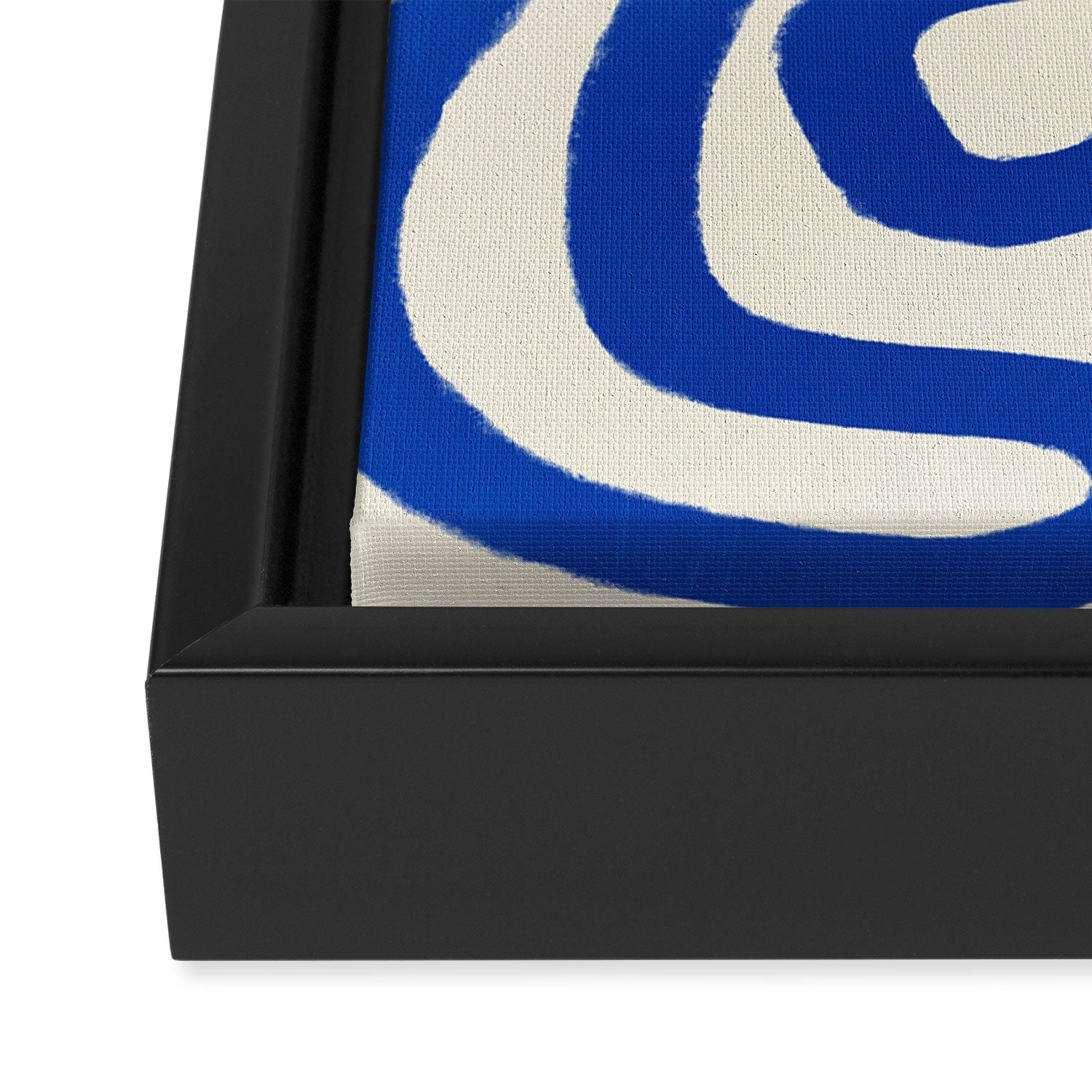 Blue line art 05 Framed Canvas Print Gallery Image 3